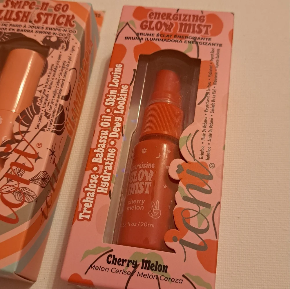 4/$15 🌻 NWT Roni Makeup Bundle Energizing Glow Mist & Soft Coral Blush Stick